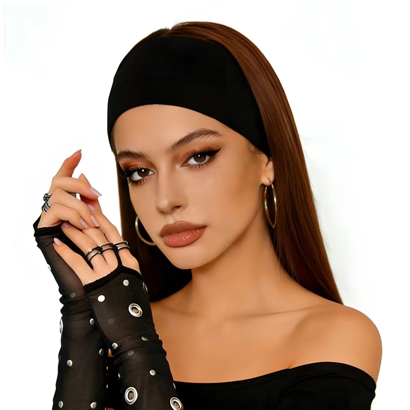1pc black and white triangle h - Bandana Blank White incelemesi ve fiyatı