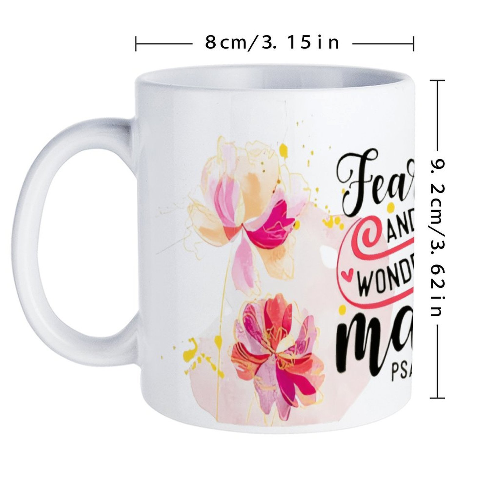 Fearfully And Wonderfully Made - Sublimation Mug White incelemesi ve fiyatı