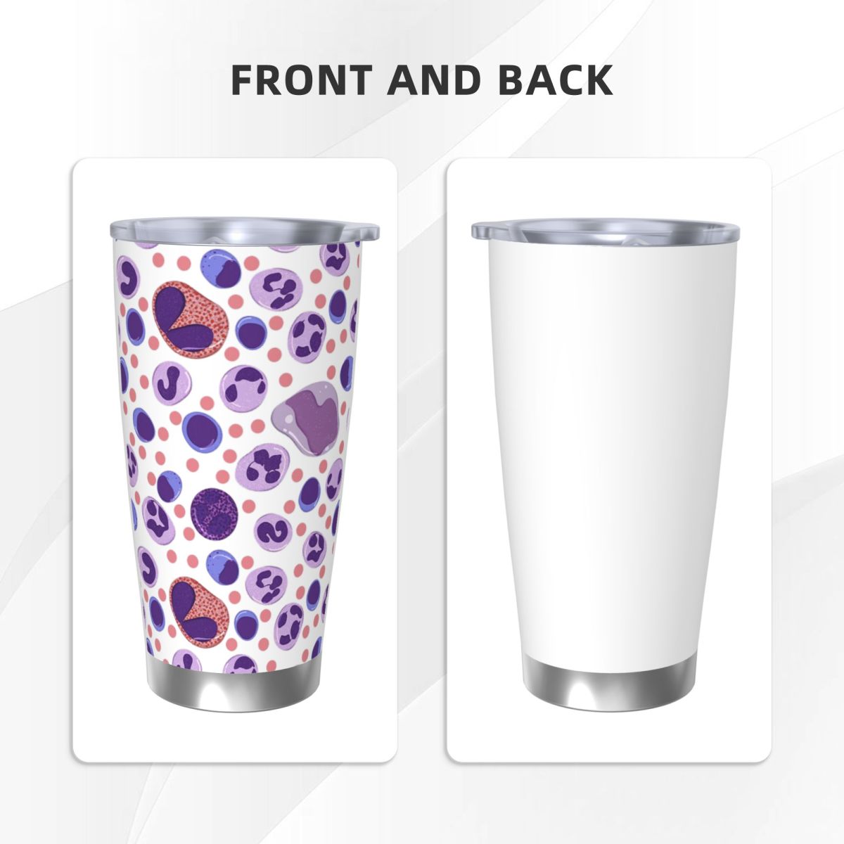 Large White Blood Cell Pattern - Tumbler 20Oz White incelemesi ve fiyatı