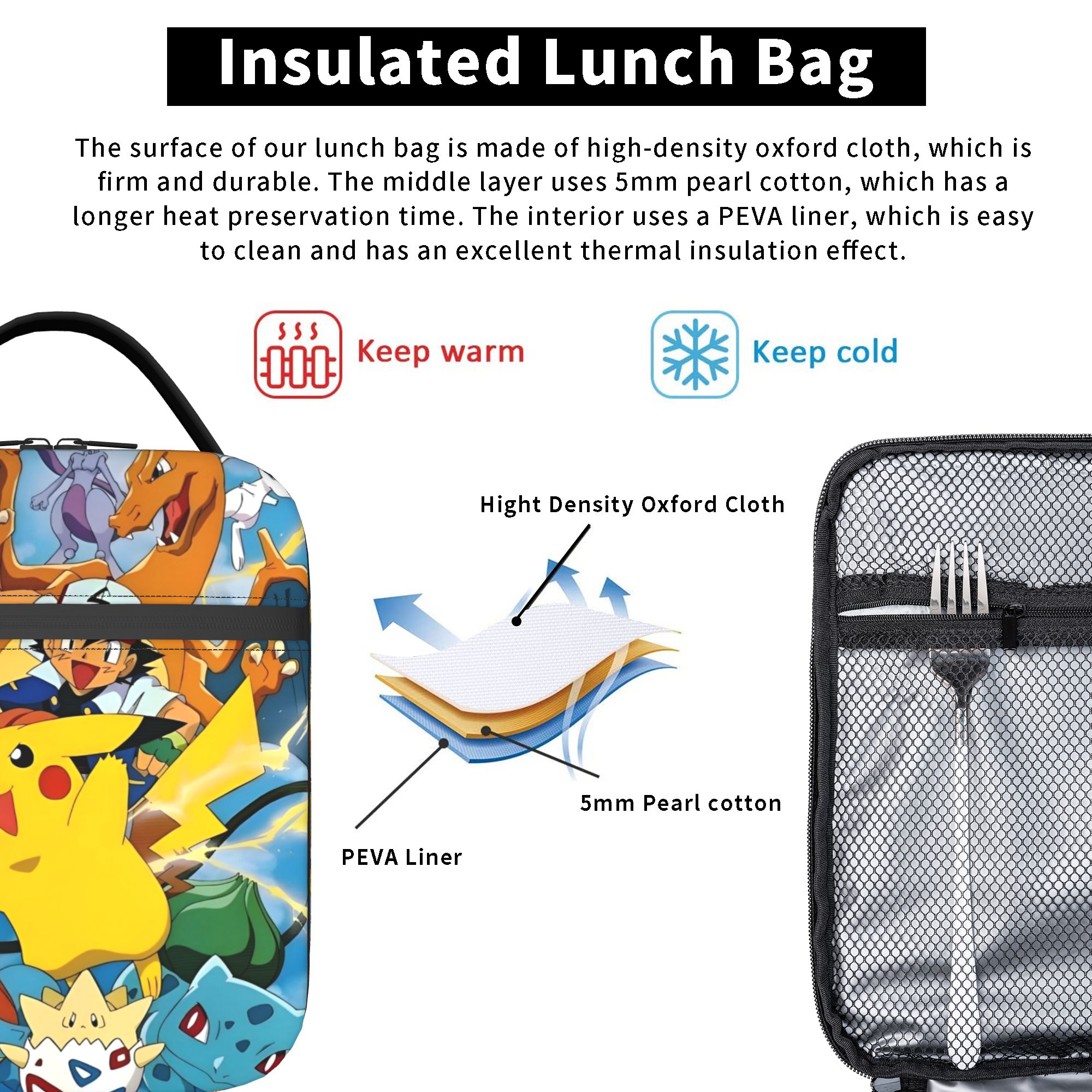 Cute Cartoon Manga Poke-Mon In - Tote Bag Sublimation incelemesi ve fiyatı