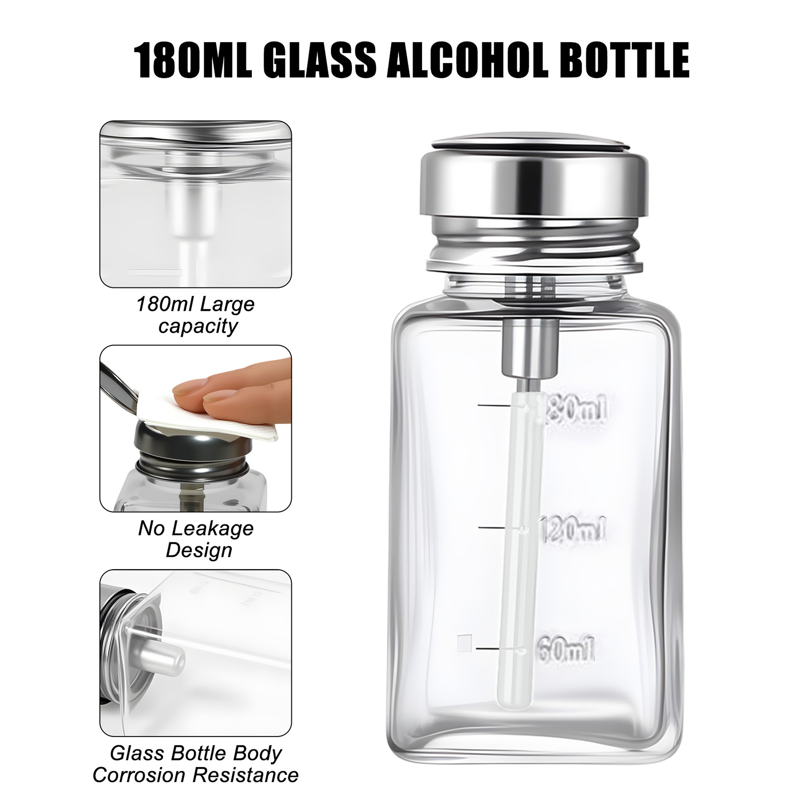 180ml Nail Glass Bottle Press  - Water Bottle Blank incelemesi ve fiyatı