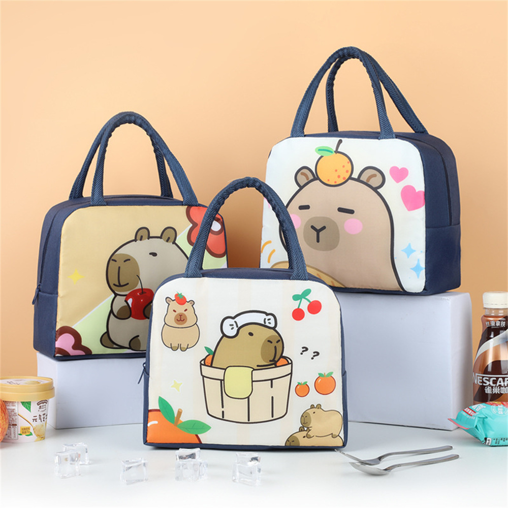 Cartoon Capybara Lunch Bag Ins - Tote Bag Sublimation incelemesi ve fiyatı