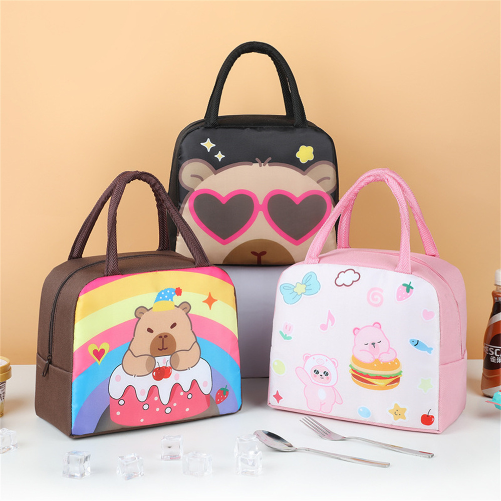 Cartoon Capybara Lunch Bag Ins - Tote Bag Sublimation incelemesi ve fiyatı