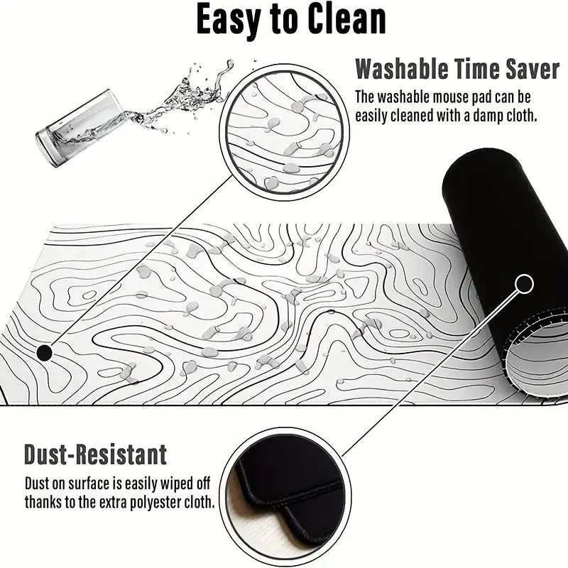 1PC Large Mouse Pads For Desk, - Mouse Pad Blank Sublimation incelemesi ve fiyatı