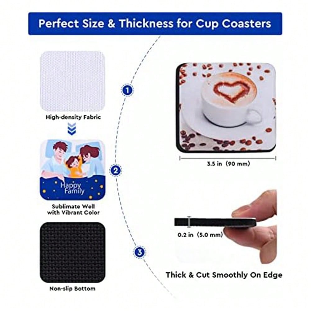 1PCS Square Sublimation Blanks - Coaster Sublimation Blank incelemesi ve fiyatı