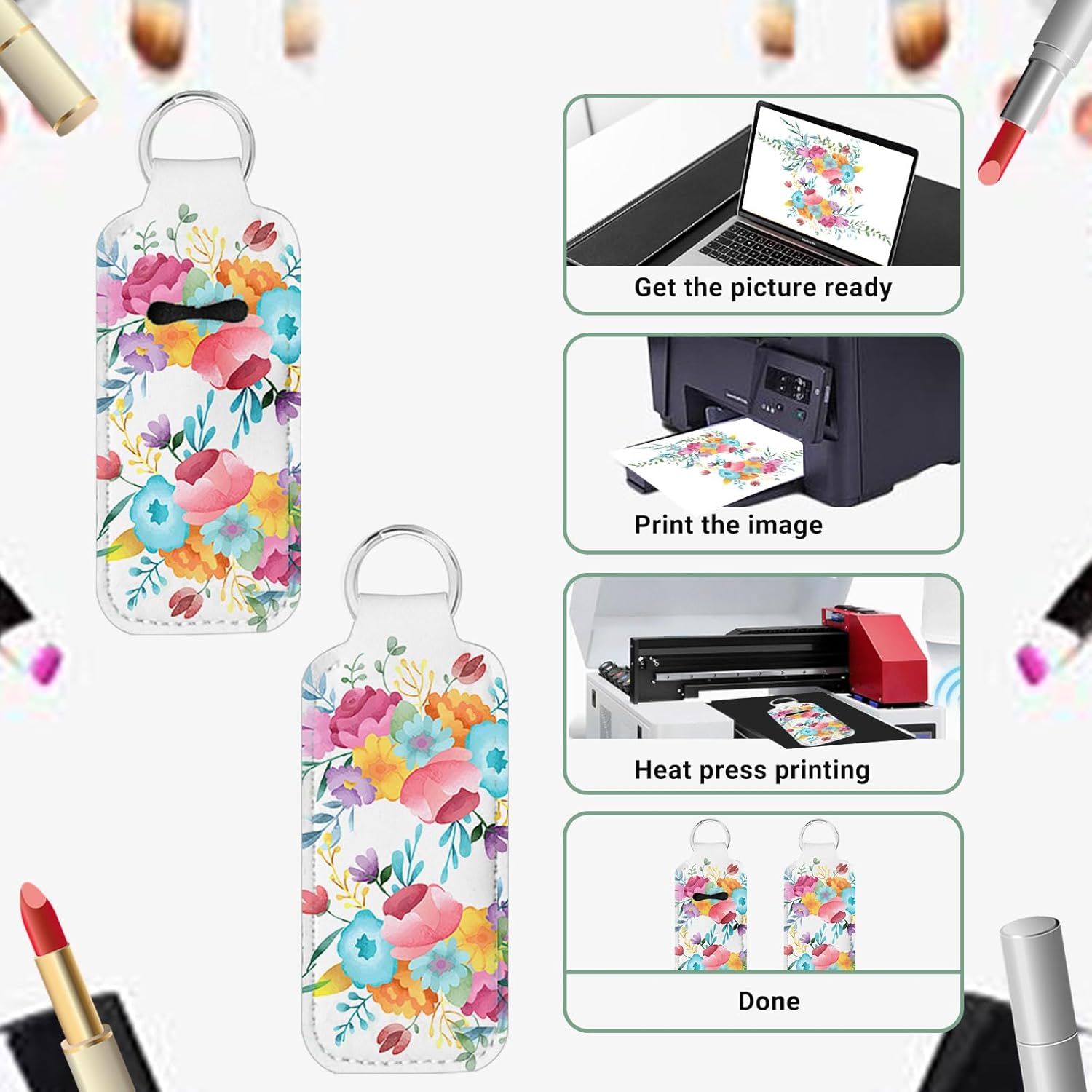 10 Pcs Sublimation Lipstick Ho - Puzzle Blank White incelemesi ve fiyatı