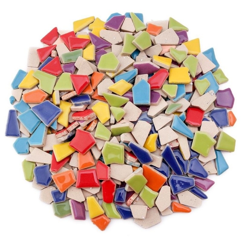 100g Randomly Mixed Colors DIY - Ceramic Tile Blank incelemesi ve fiyatı