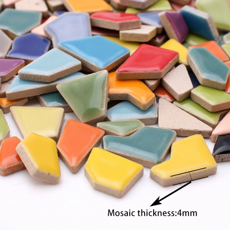 100g Randomly Mixed Colors DIY - Ceramic Tile Blank incelemesi ve fiyatı