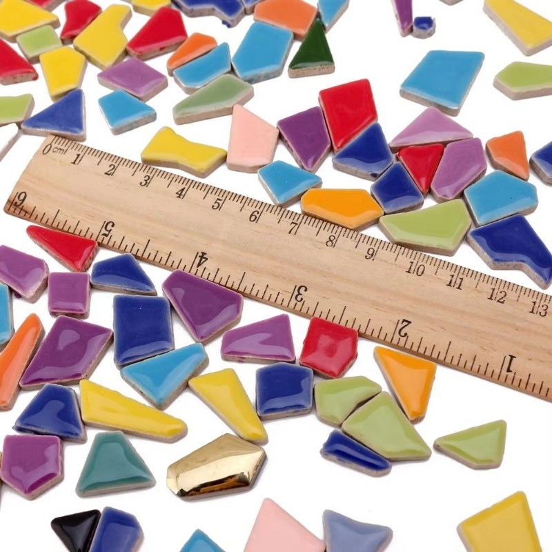 100g Randomly Mixed Colors DIY - Ceramic Tile Blank incelemesi ve fiyatı