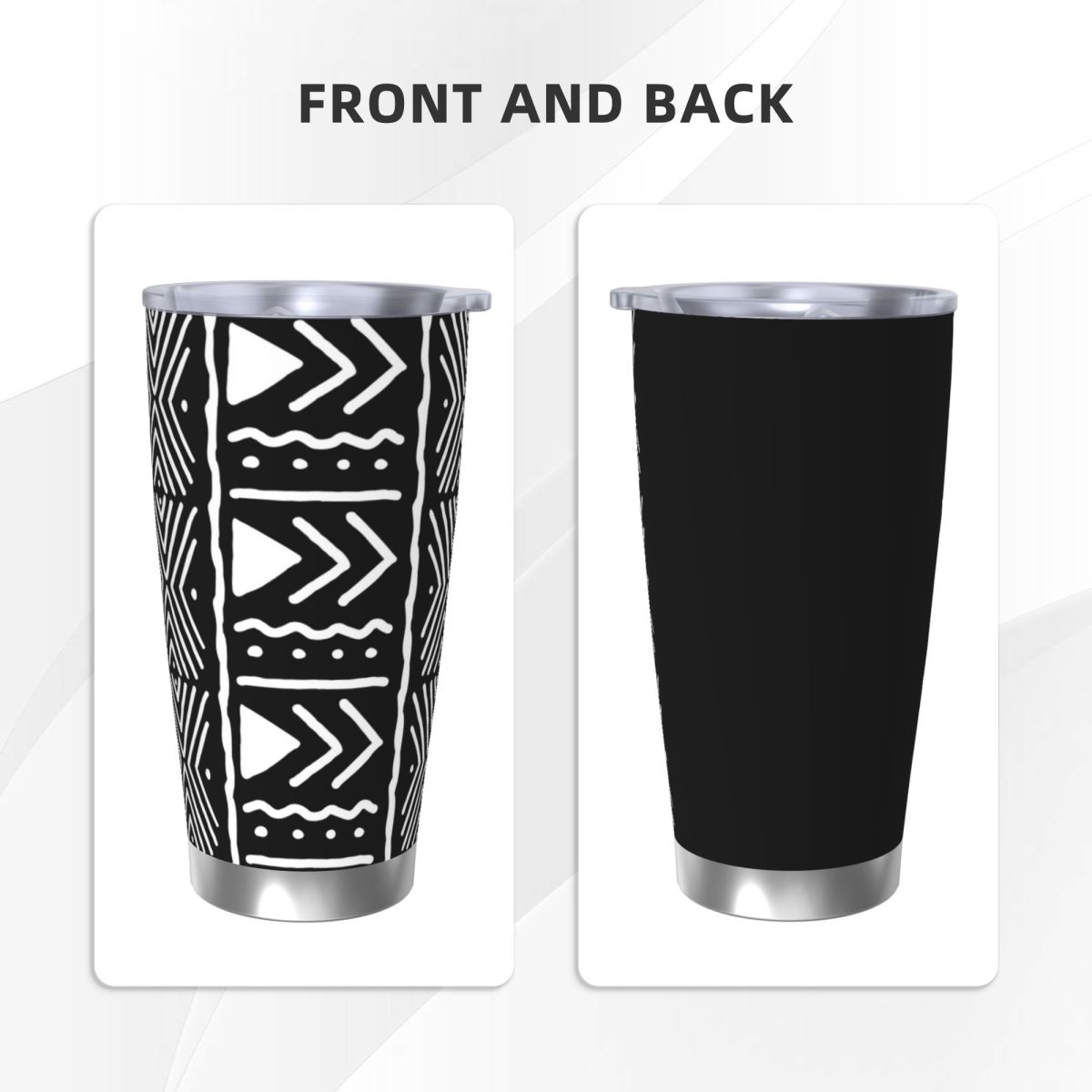 Black And White African Bogola - Tumbler 20Oz White incelemesi ve fiyatı