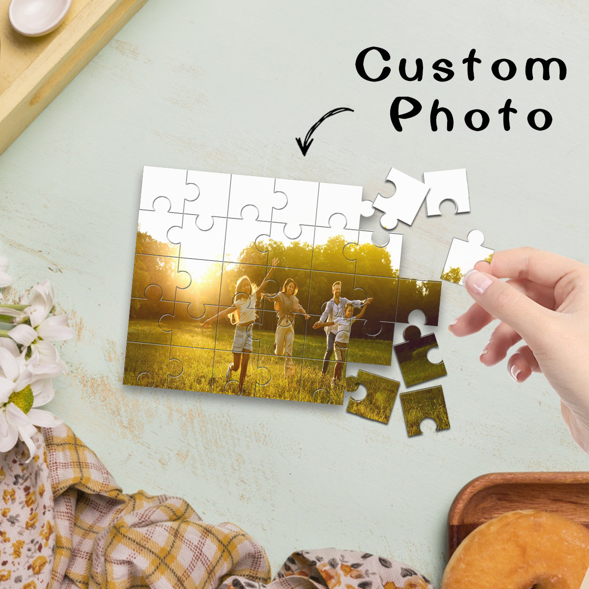 1pc Custom Photo Single Portra - Puzzle Blank White incelemesi ve fiyatı