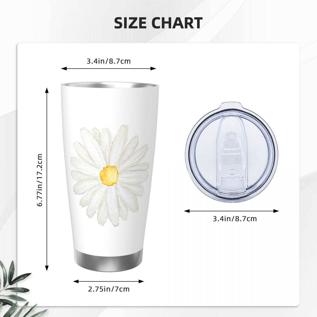 Hand Painted One Little White  - Tumbler 20Oz White incelemesi ve fiyatı