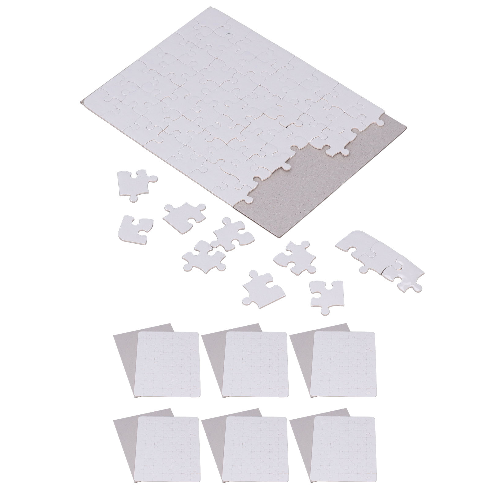 6 Set Blank Puzzles 13x18cm Wh - Puzzle Blank White incelemesi ve fiyatı