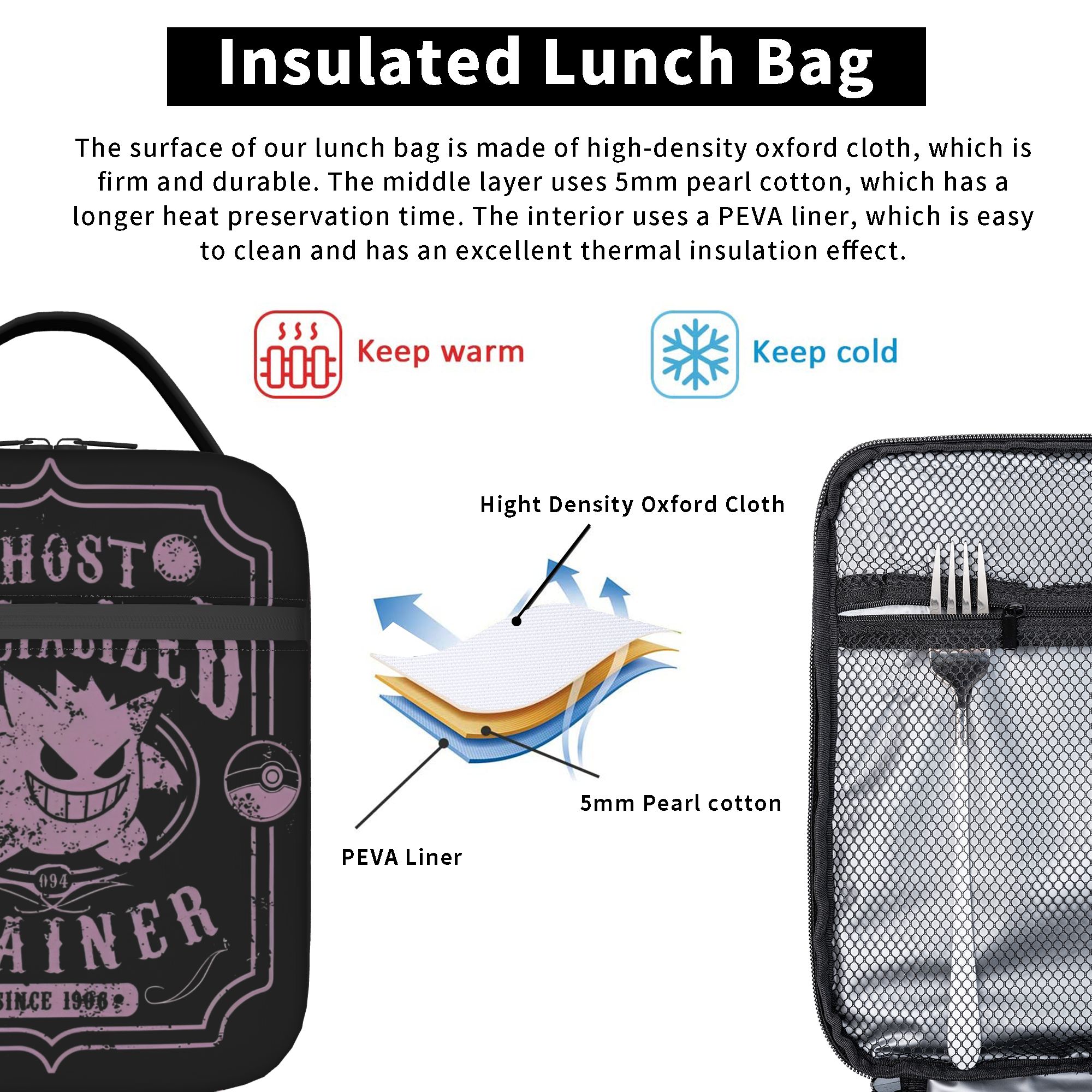 Gengar The Spooky Pokemon Insu - Tote Bag Sublimation incelemesi ve fiyatı