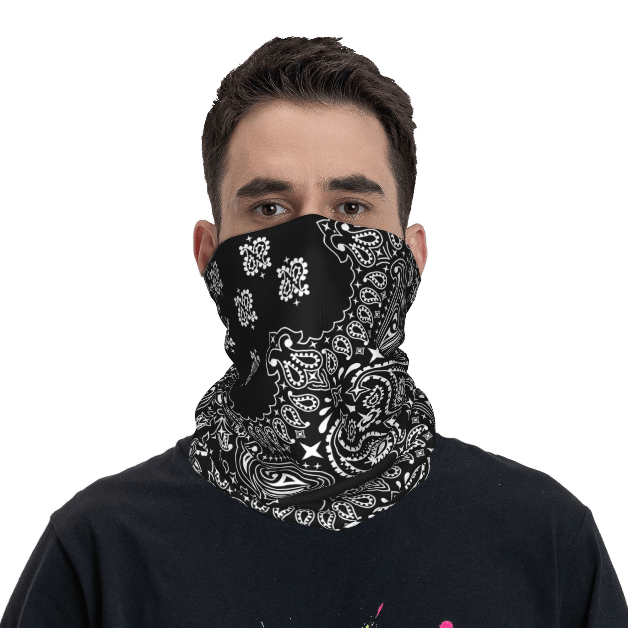 Custom Black And White Paisley - Bandana Blank White incelemesi ve fiyatı