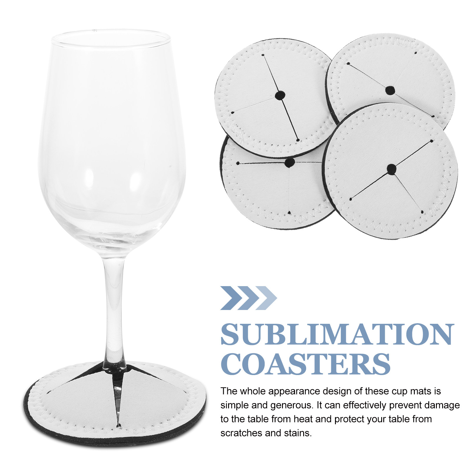 4Pcs Stem Glass Coasters Heat  - Coaster Sublimation Blank incelemesi ve fiyatı