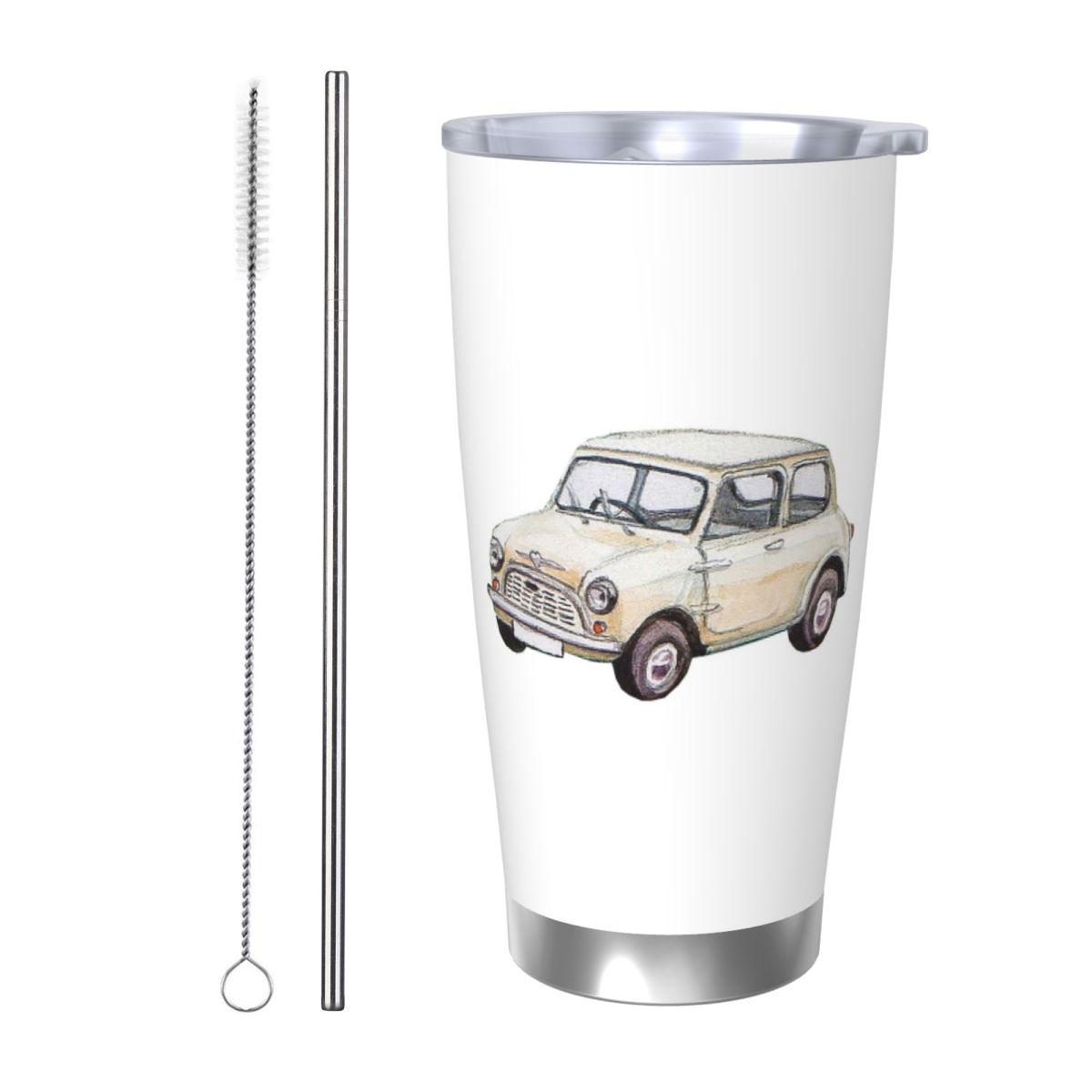 Classic White Mini Cooper In W - Tumbler 20Oz White incelemesi ve fiyatı