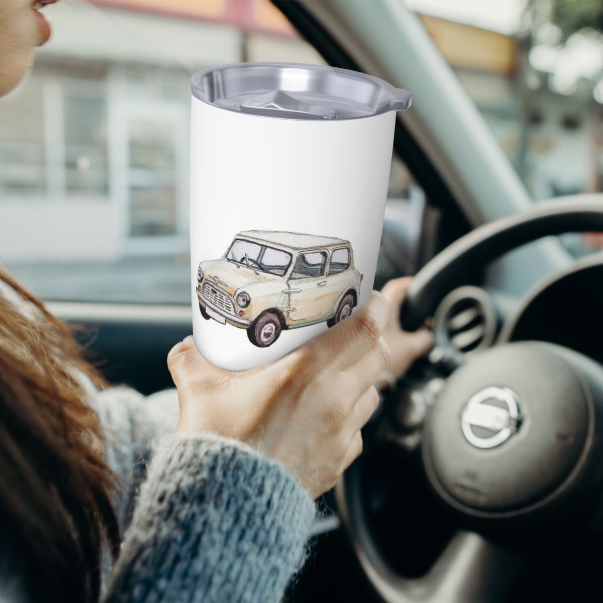 Classic White Mini Cooper In W - Tumbler 20Oz White incelemesi ve fiyatı