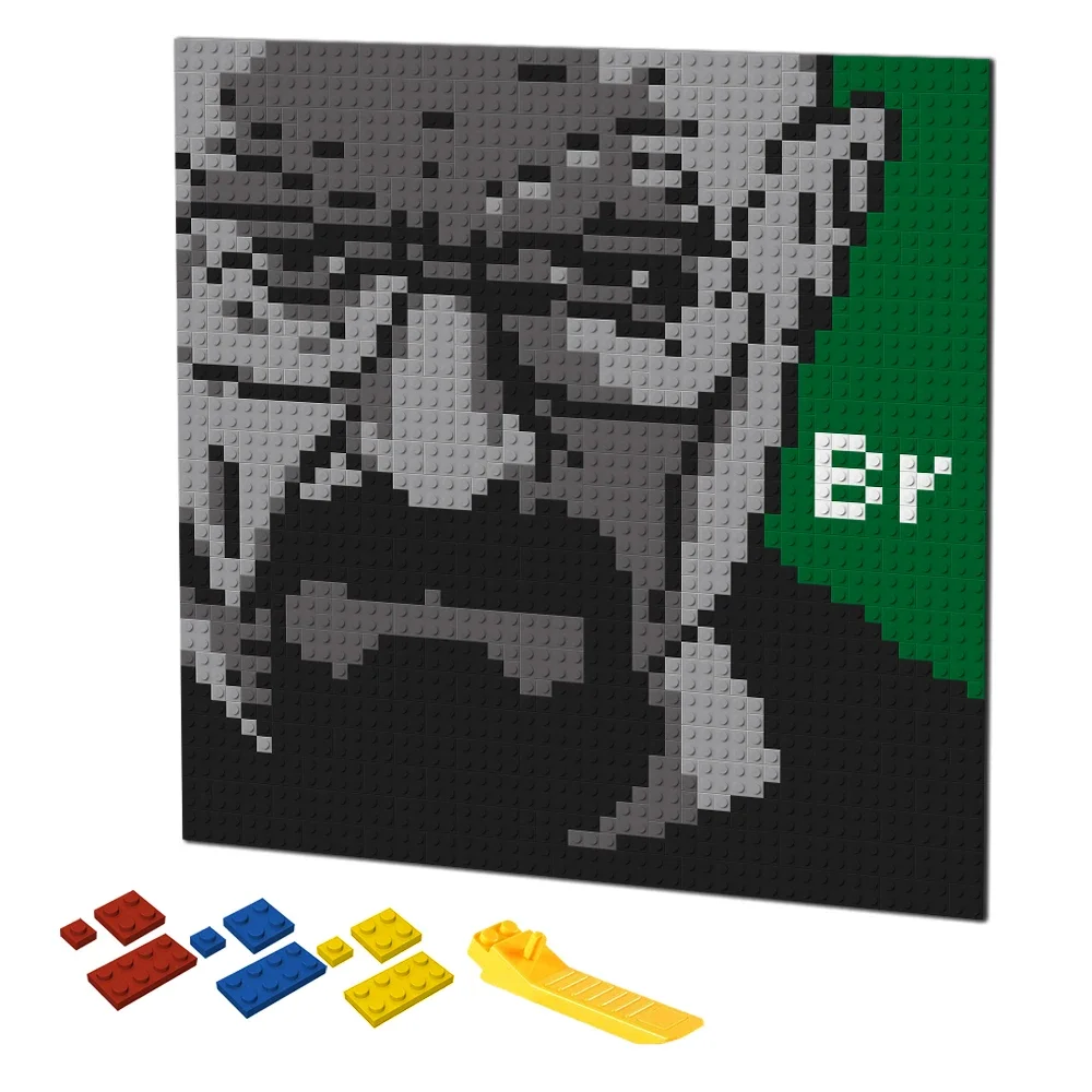 Retro Pixel Art Building Block - Puzzle Blank White incelemesi ve fiyatı