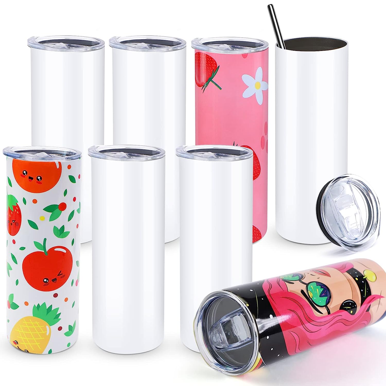 HTVRONT 8pcs Stainless 20 OZ S - Sublimation Mug White incelemesi ve fiyatı