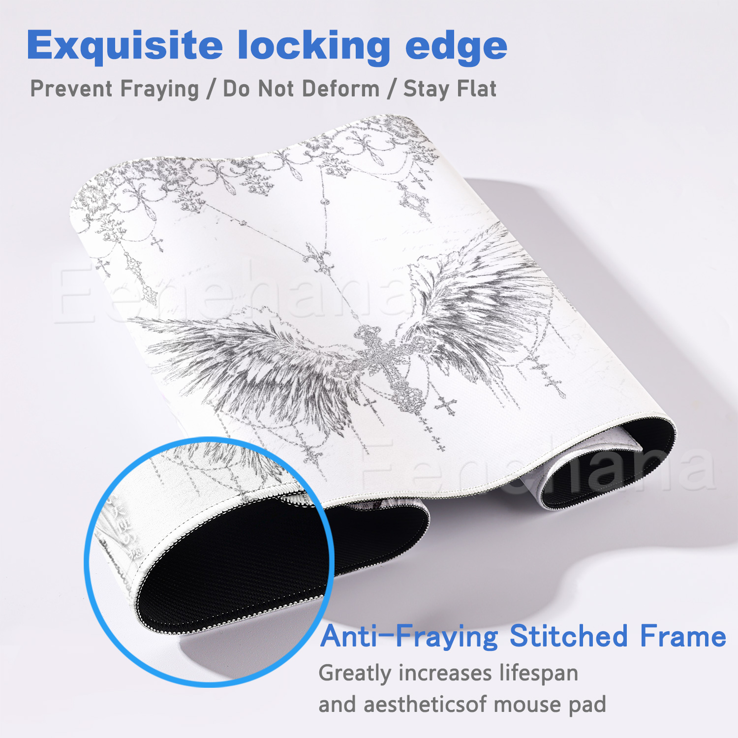 Black White Angel Mouse Pad La - Mouse Pad Blank Sublimation incelemesi ve fiyatı
