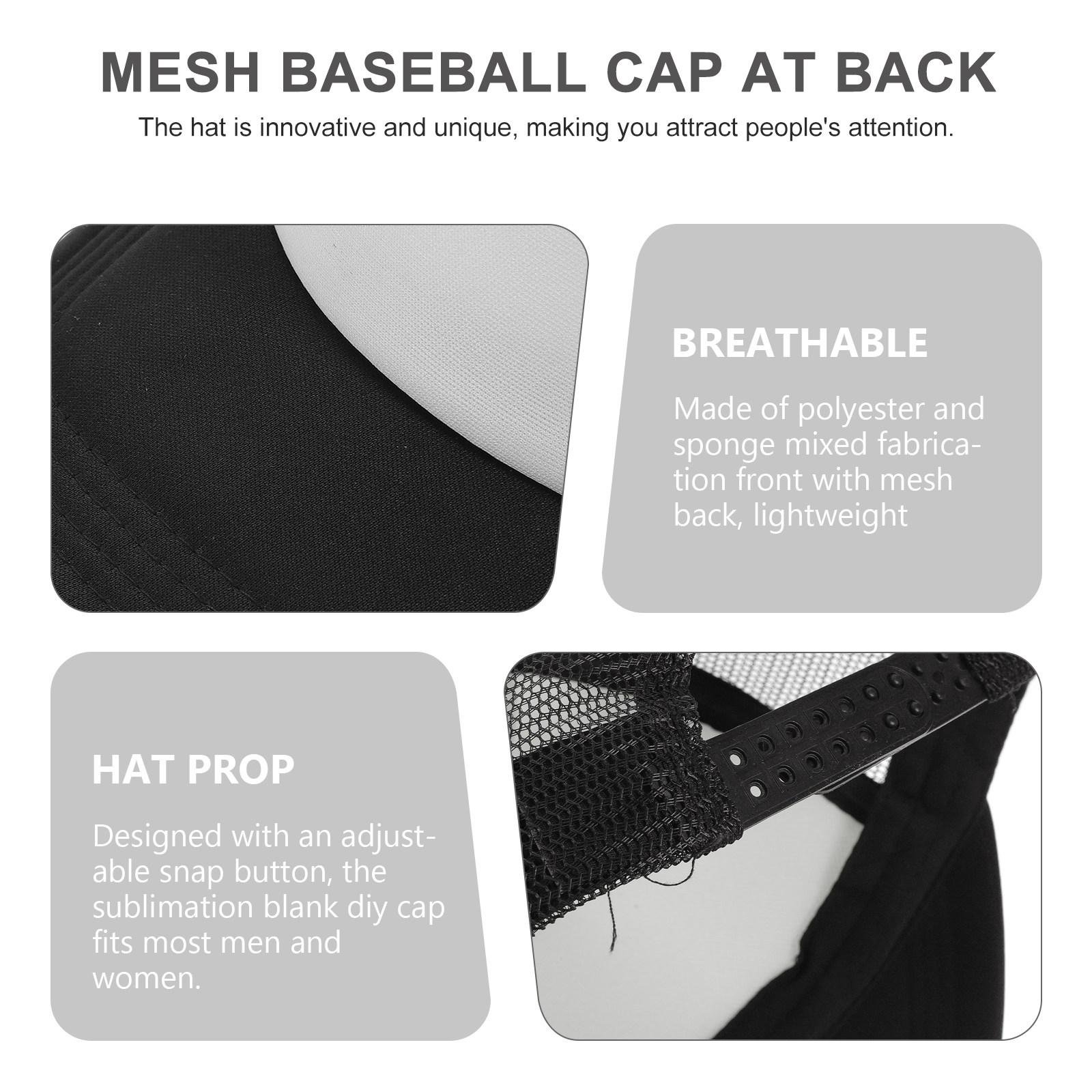 10Pcs DIY Blank Trucker Hat Me - Hat Sublimation Blank incelemesi ve fiyatı