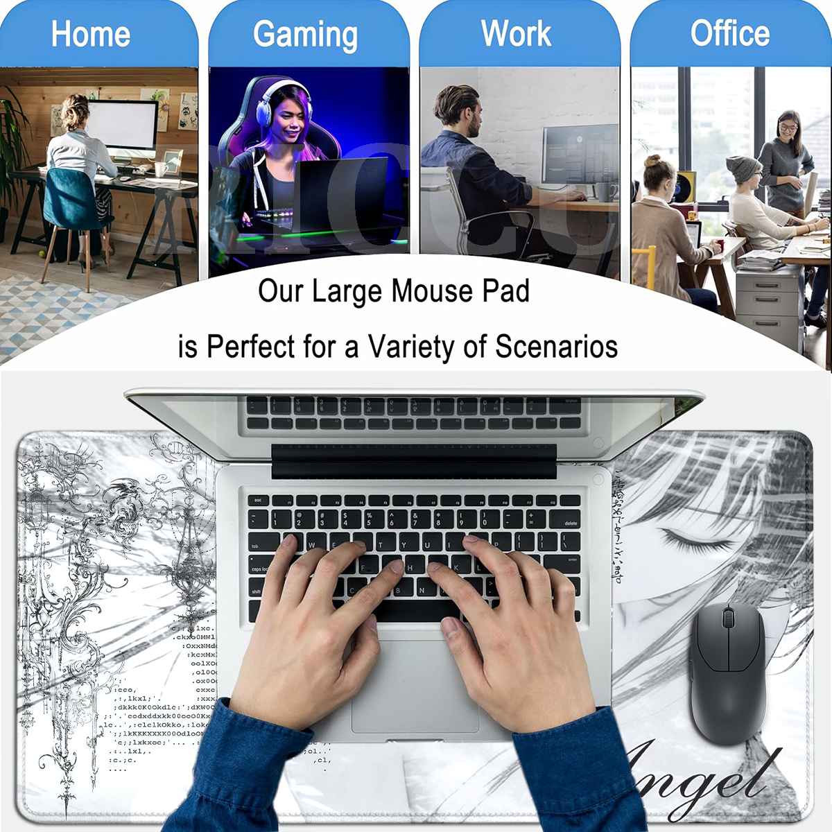 Anime Aesthetics Mousepad Blac - Mouse Pad Blank Sublimation incelemesi ve fiyatı