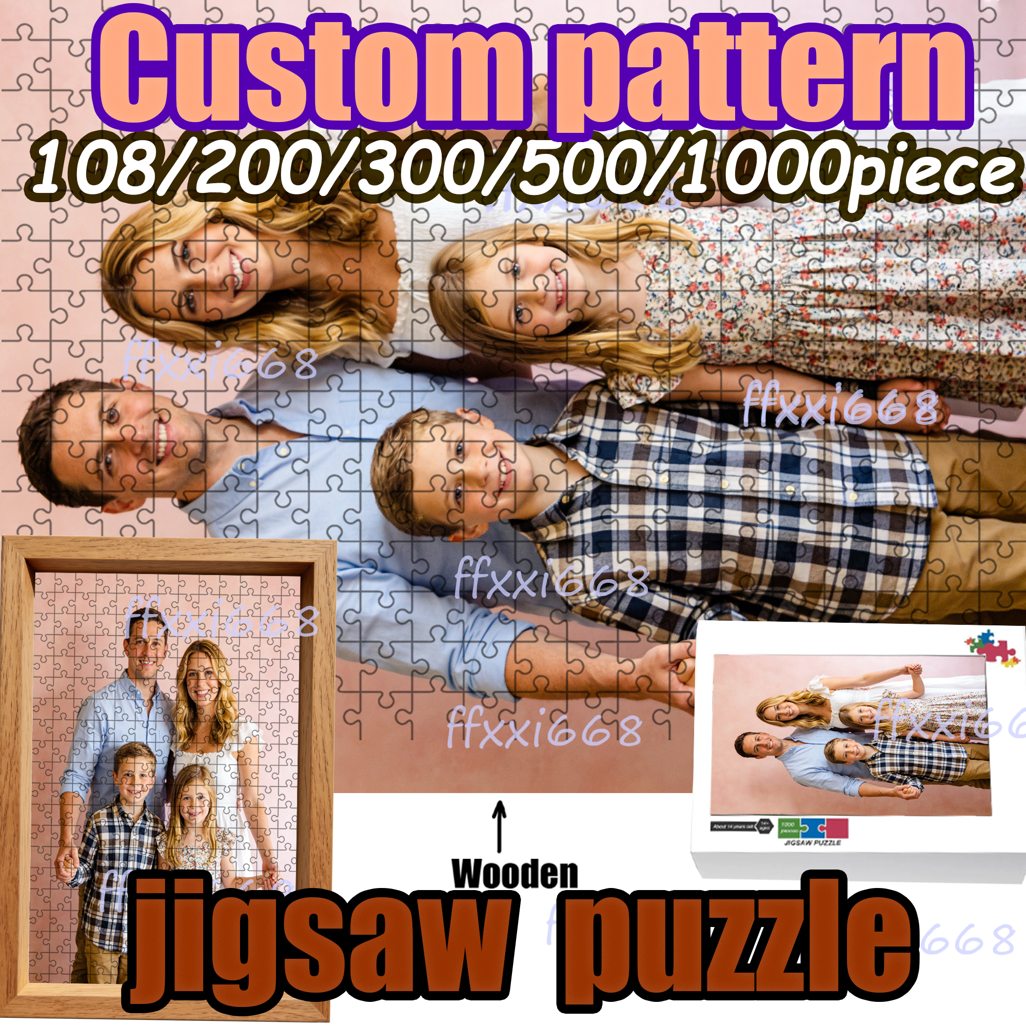 Custom 108/200/300/500/1000pie - Puzzle Blank White incelemesi ve fiyatı