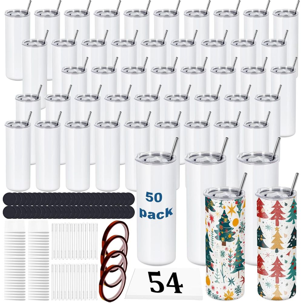 50 Pack 20 OZ Sublimation Tumb - Tumbler 20Oz White incelemesi ve fiyatı