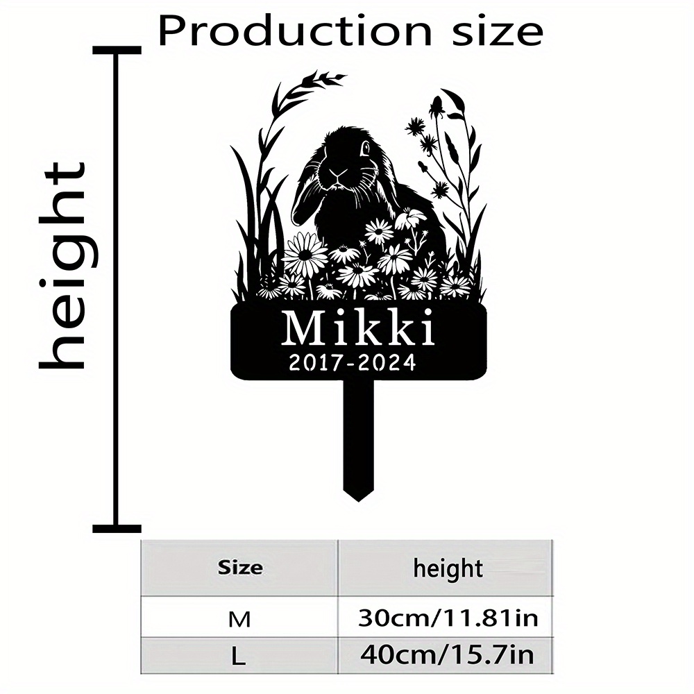 Custom Lop-Eared Rabbit Memori - Yard Sign Blank incelemesi ve fiyatı