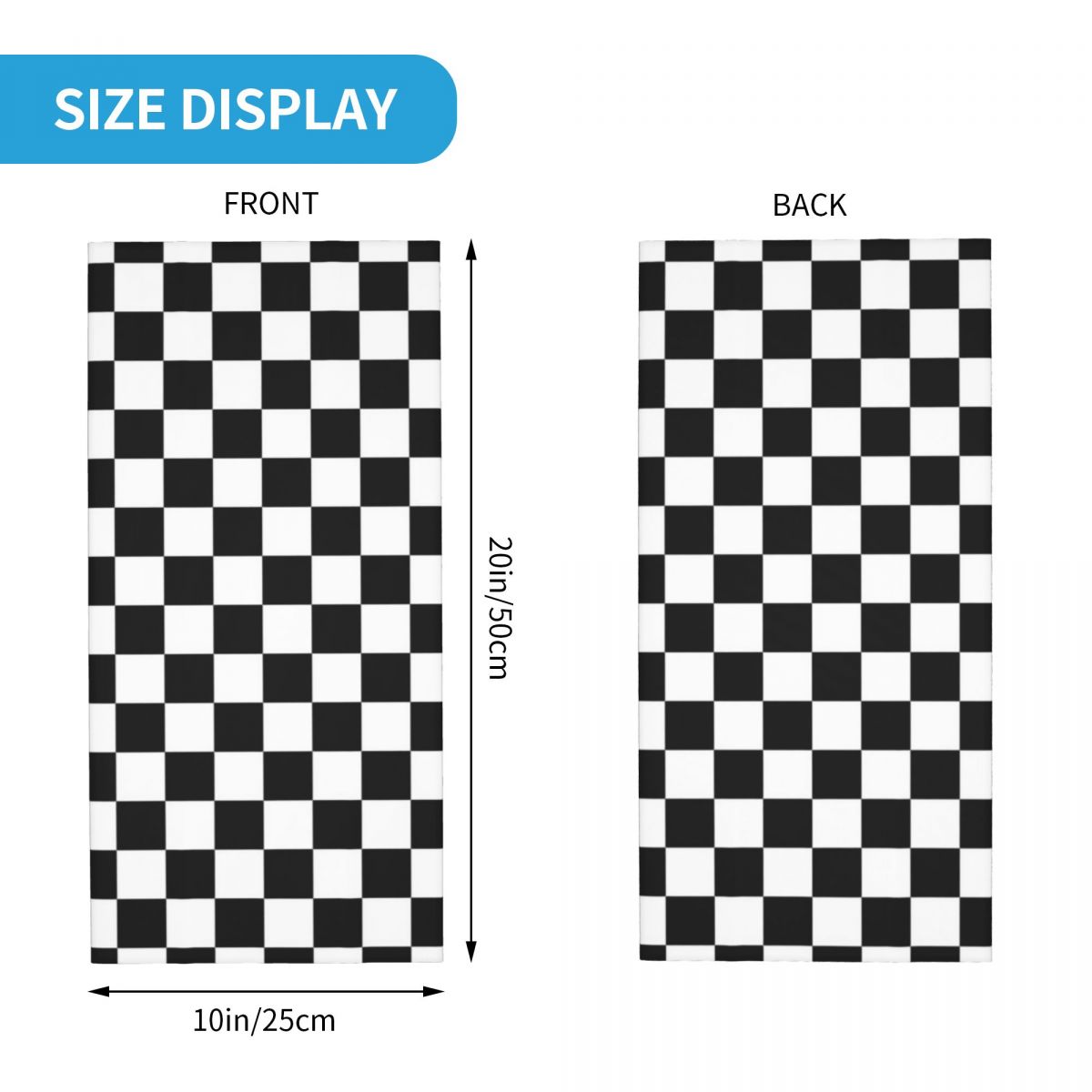 Black And White Checkered Band - Bandana Blank White incelemesi ve fiyatı