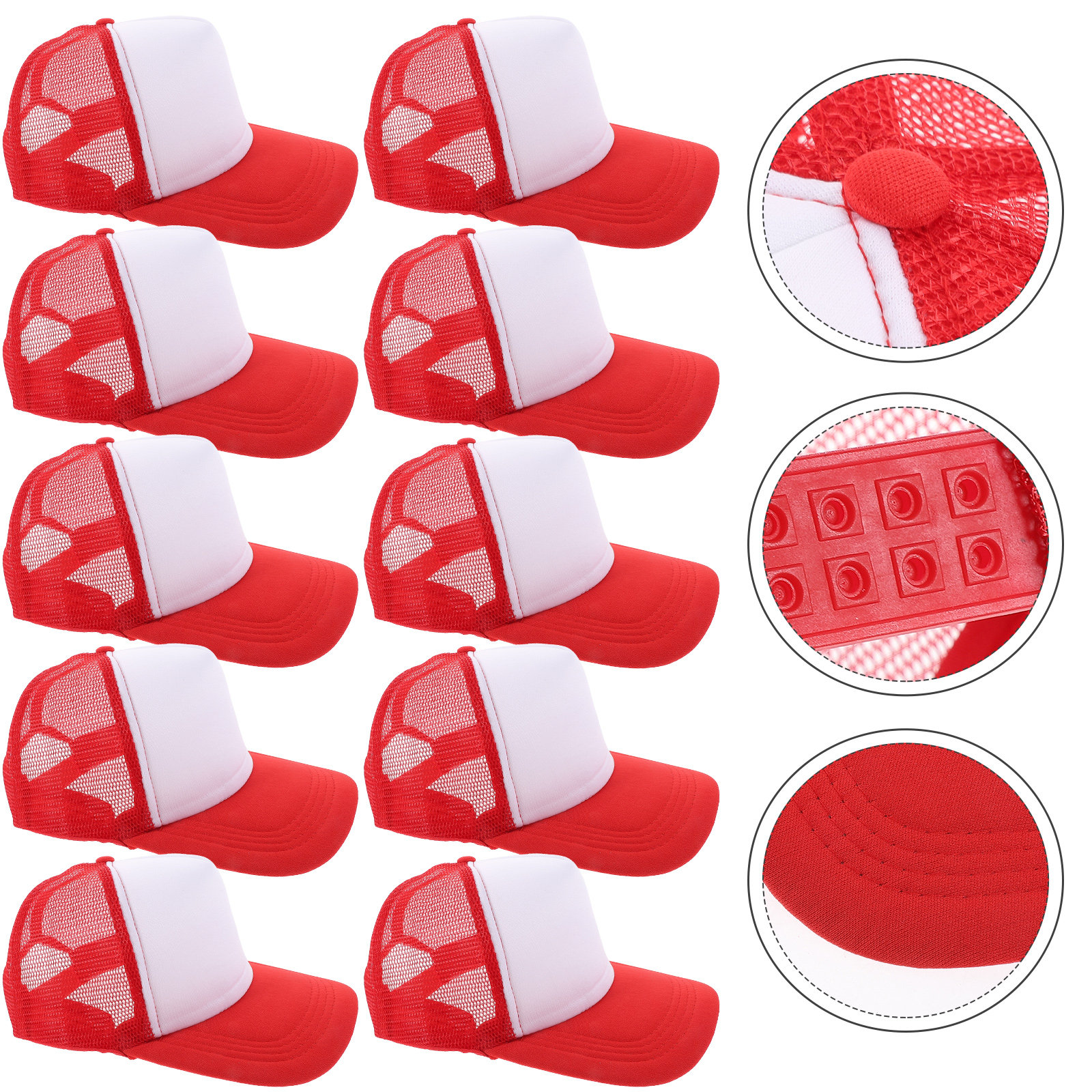 10pcs Blank Mesh Baseball Caps - Hat Sublimation Blank incelemesi ve fiyatı