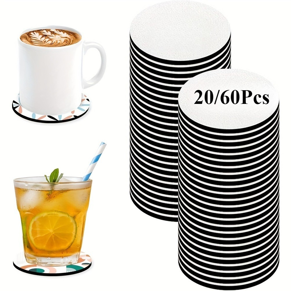 20/60pcs Coasters, Blank Heat- - Coaster Sublimation Blank incelemesi ve fiyatı