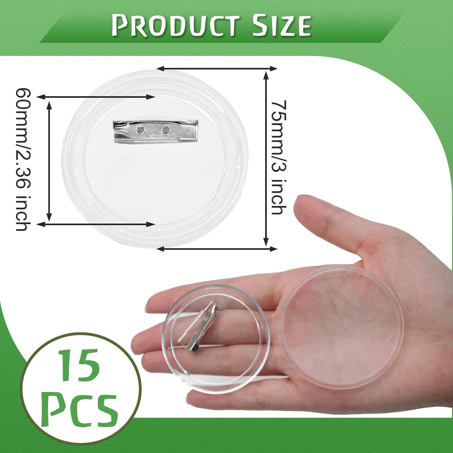 15 Pcs 3 Inch Blank Button Pin - Button Badge Blank incelemesi ve fiyatı