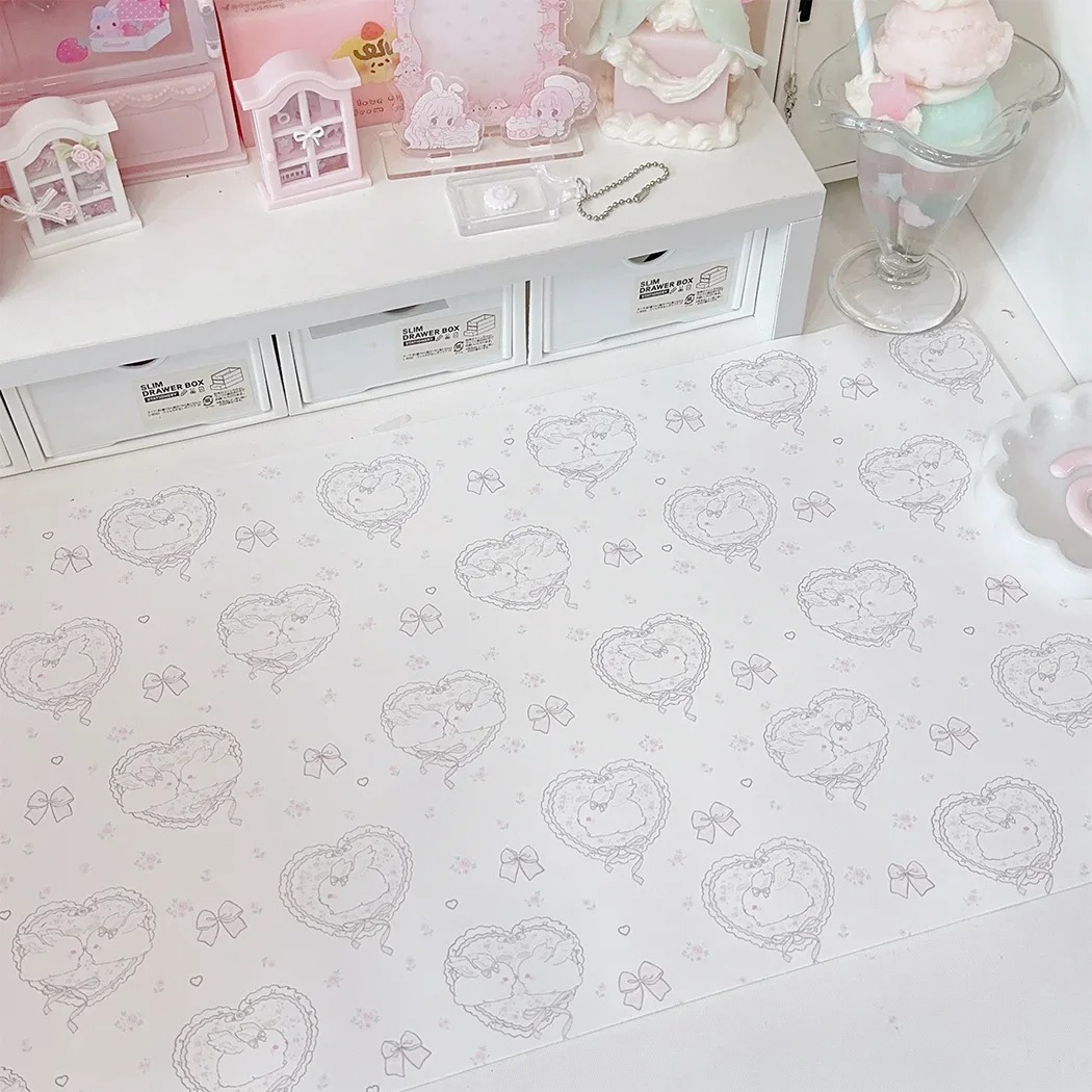 Kawaii Pink Rabbit Leather Des - Mouse Pad Blank Sublimation incelemesi ve fiyatı