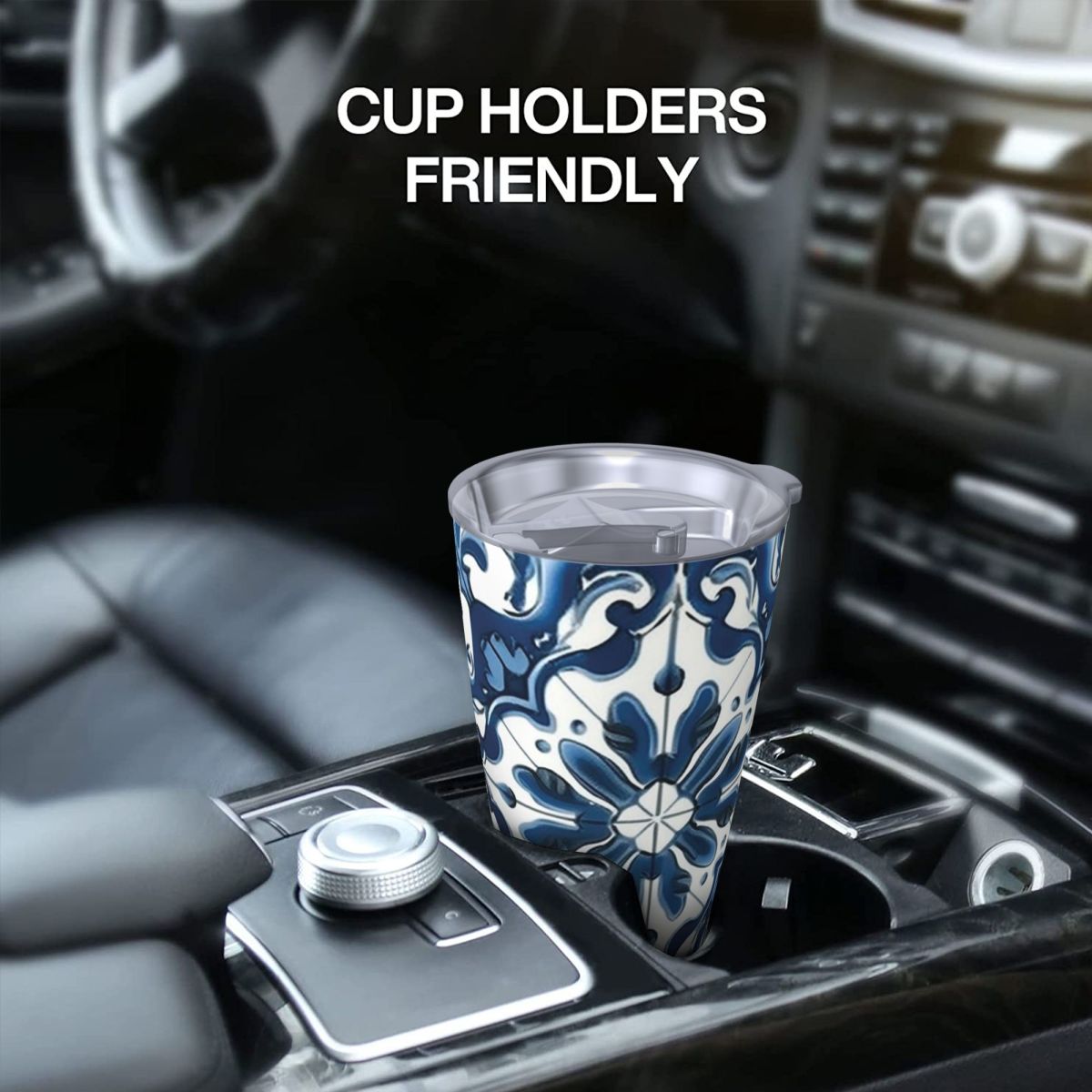Blue And White Majolica Patter - Tumbler 20Oz White incelemesi ve fiyatı
