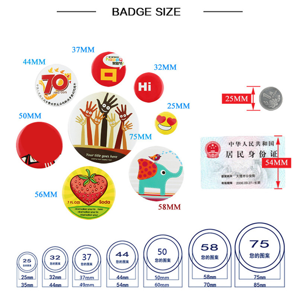 100Pcs/set Plastic Blank Badge - Button Badge Blank incelemesi ve fiyatı
