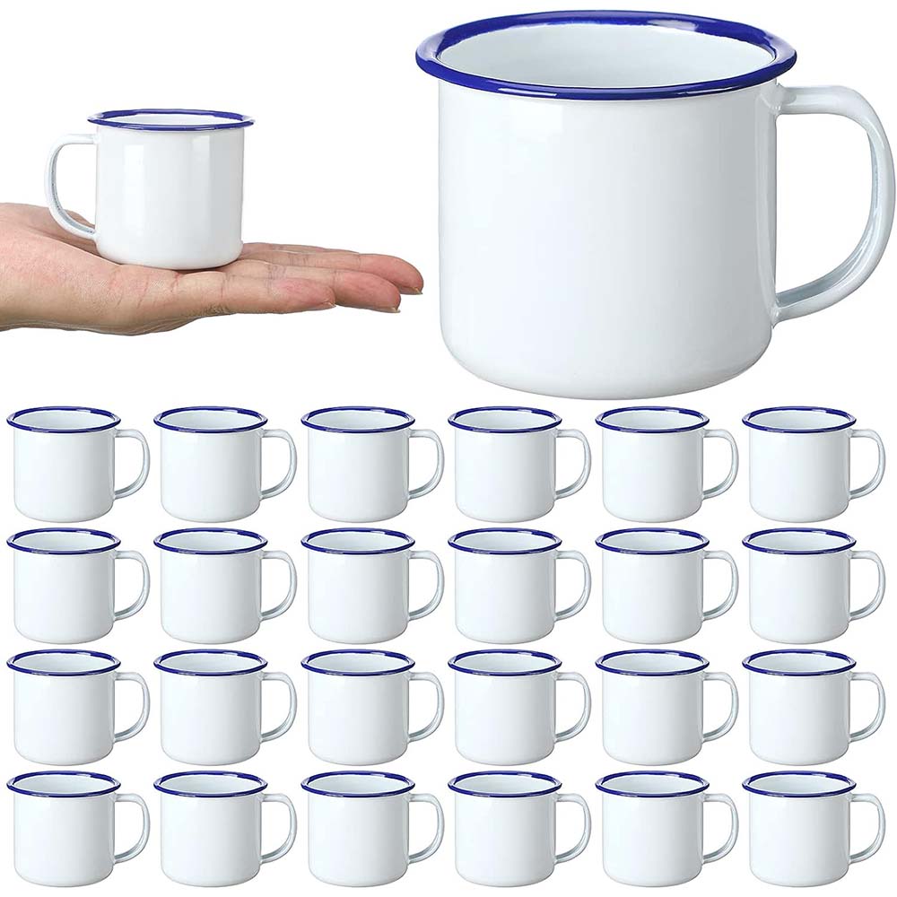 Mini Enamel Camping Coffee Mug - Sublimation Mug White incelemesi ve fiyatı