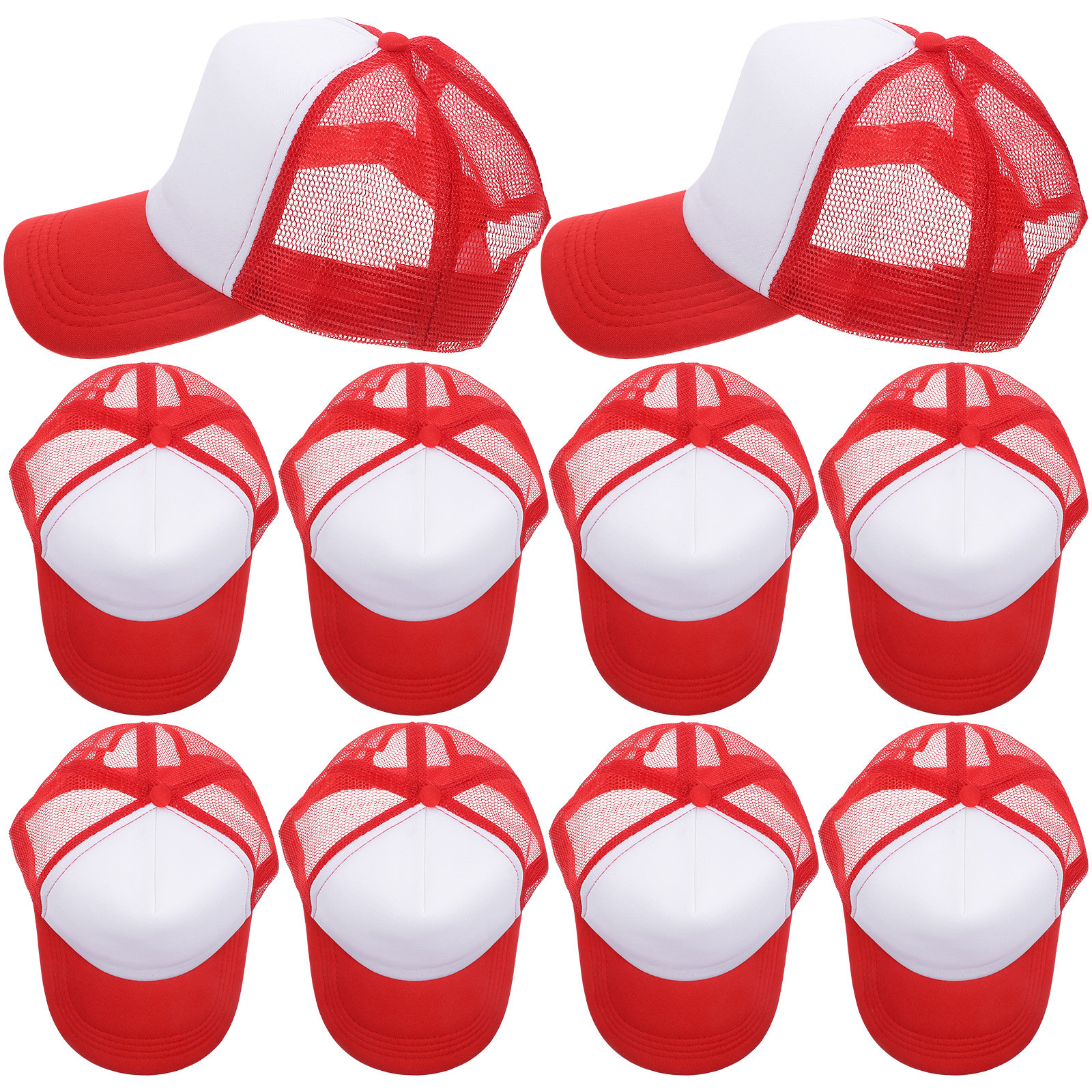 10Pcs DIY Blank Mesh Baseball  - Hat Sublimation Blank incelemesi ve fiyatı
