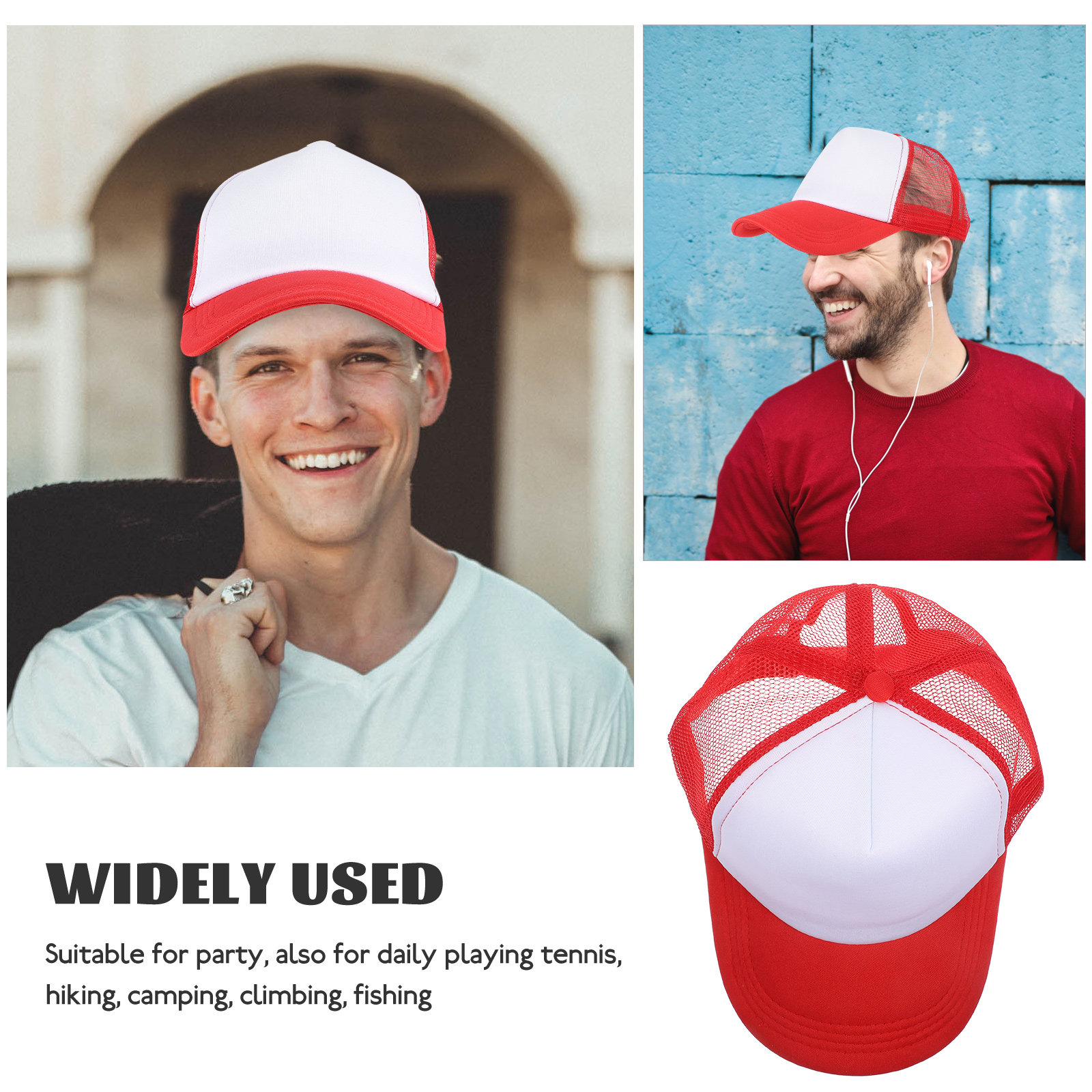 10Pcs DIY Blank Mesh Baseball  - Hat Sublimation Blank incelemesi ve fiyatı